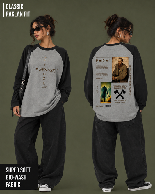 Dostoevsky: Mon Dieu! | Unisex Raglan T-Shirt
