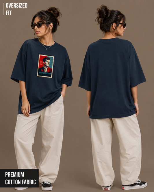 Wittgenstein Stamp Graphic | Unisex Oversized Classic T-Shirt