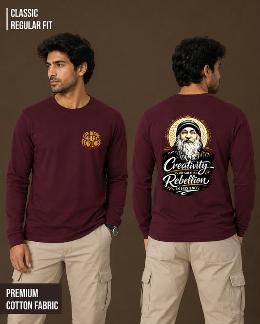 Osho: Creative Rebellion | Men's Full Sleeve T-Shirt