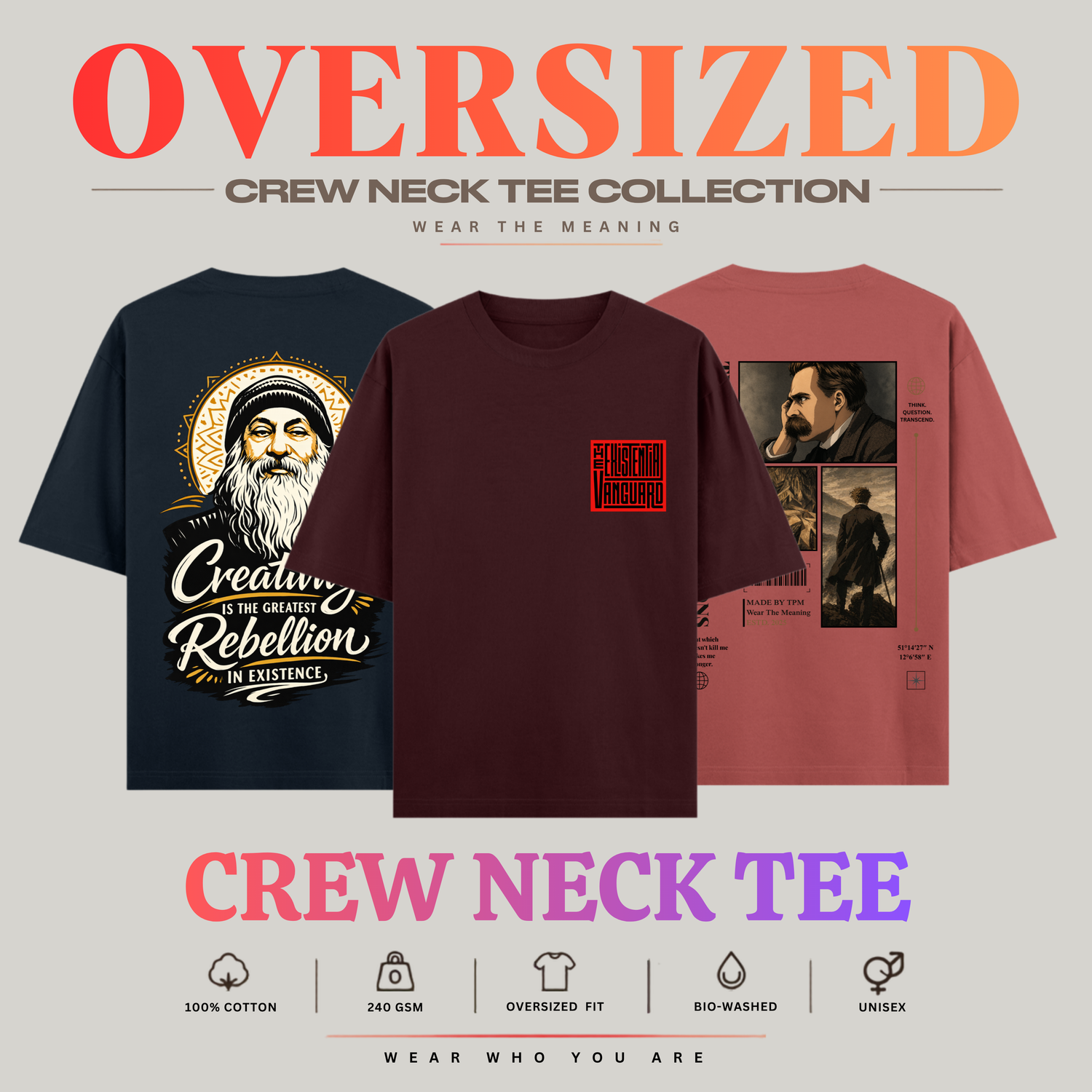 Oversized Crew Neck Tee