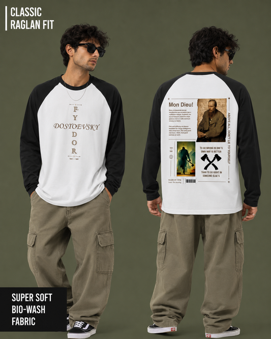 Dostoevsky: Mon Dieu! | Unisex Raglan T-Shirt