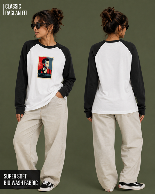 Wittgenstein Stamp Graphic | Unisex Raglan T-Shirt