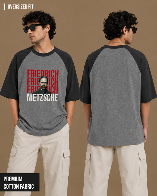 Nietzsche: The Übermensch | Unisex Oversized Raglan Tee