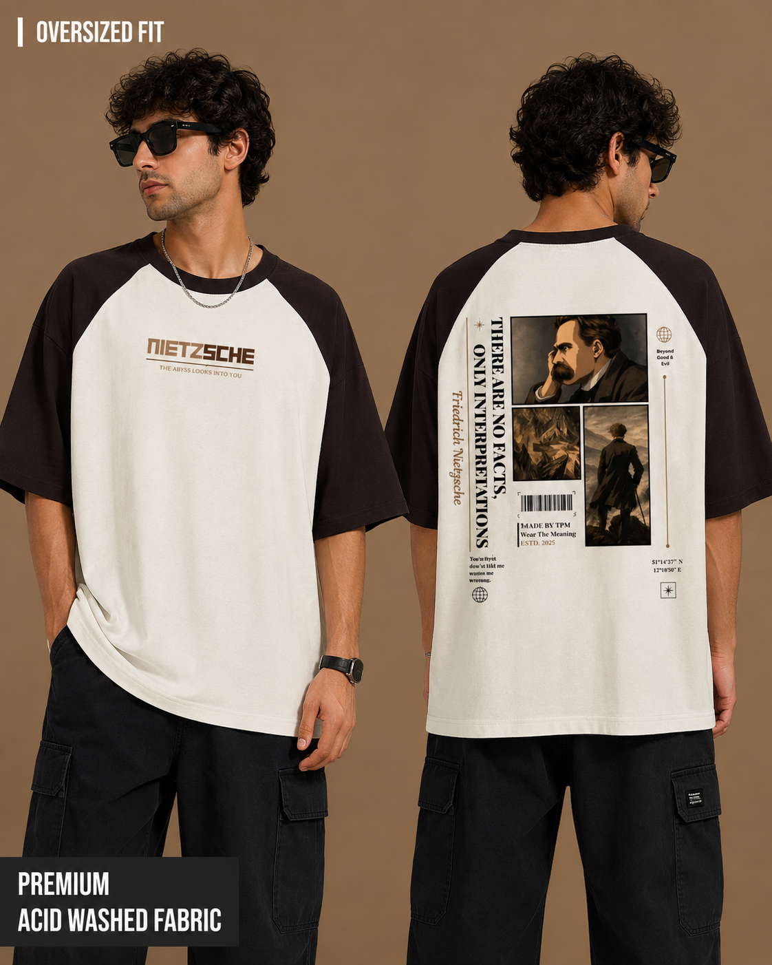 Nietzsche: Beyond Good & Evil | Unisex Oversized Raglan Tee
