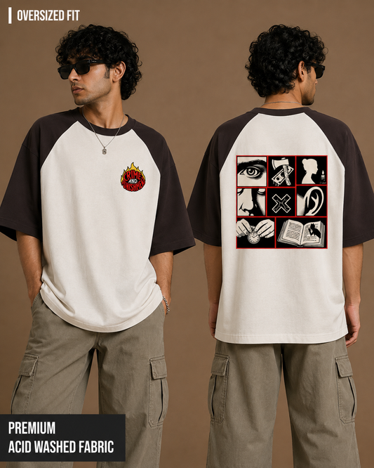 Crime and Punishment | Unisex Oversized Raglan Tee