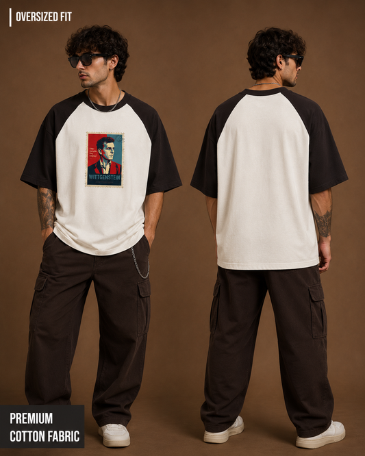 Wittgenstein Stamp Graphic | Unisex Oversized Raglan Tee