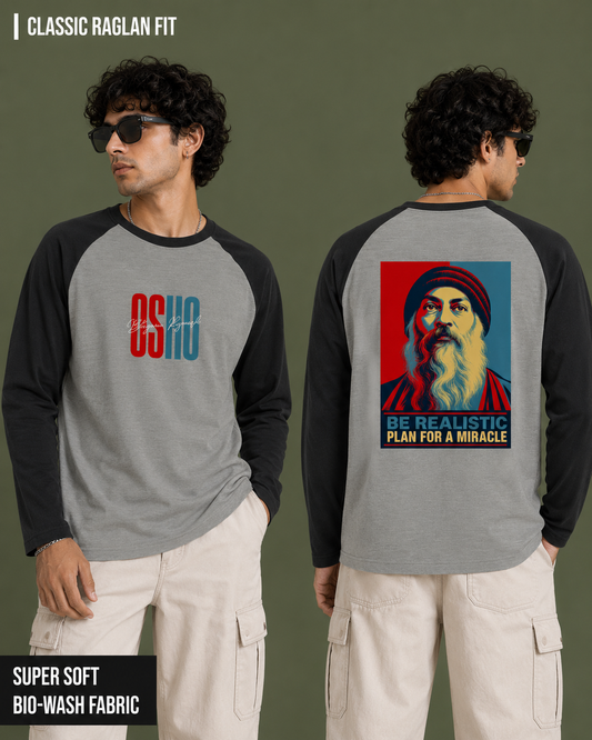 Osho: Plan for a Miracle | Unisex Raglan T-Shirt