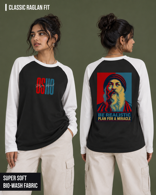 Osho: Plan for a Miracle | Unisex Raglan T-Shirt