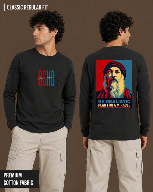 Osho: Plan for a Miracle | Men's Full Sleeve T-Shirt
