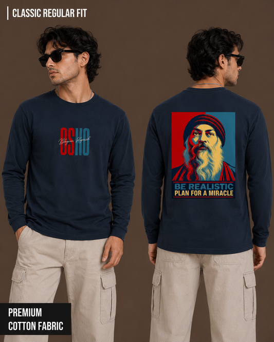 Osho: Plan for a Miracle | Men's Full Sleeve T-Shirt