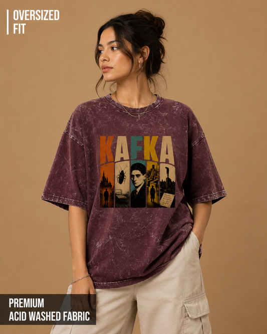 Kafka: The Metamorphosis | Unisex Acid Washed Oversized Tee