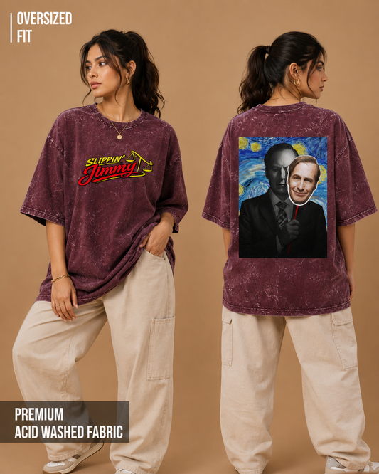 Slippin' Jimmy | Unisex Acid Washed Oversized Tee