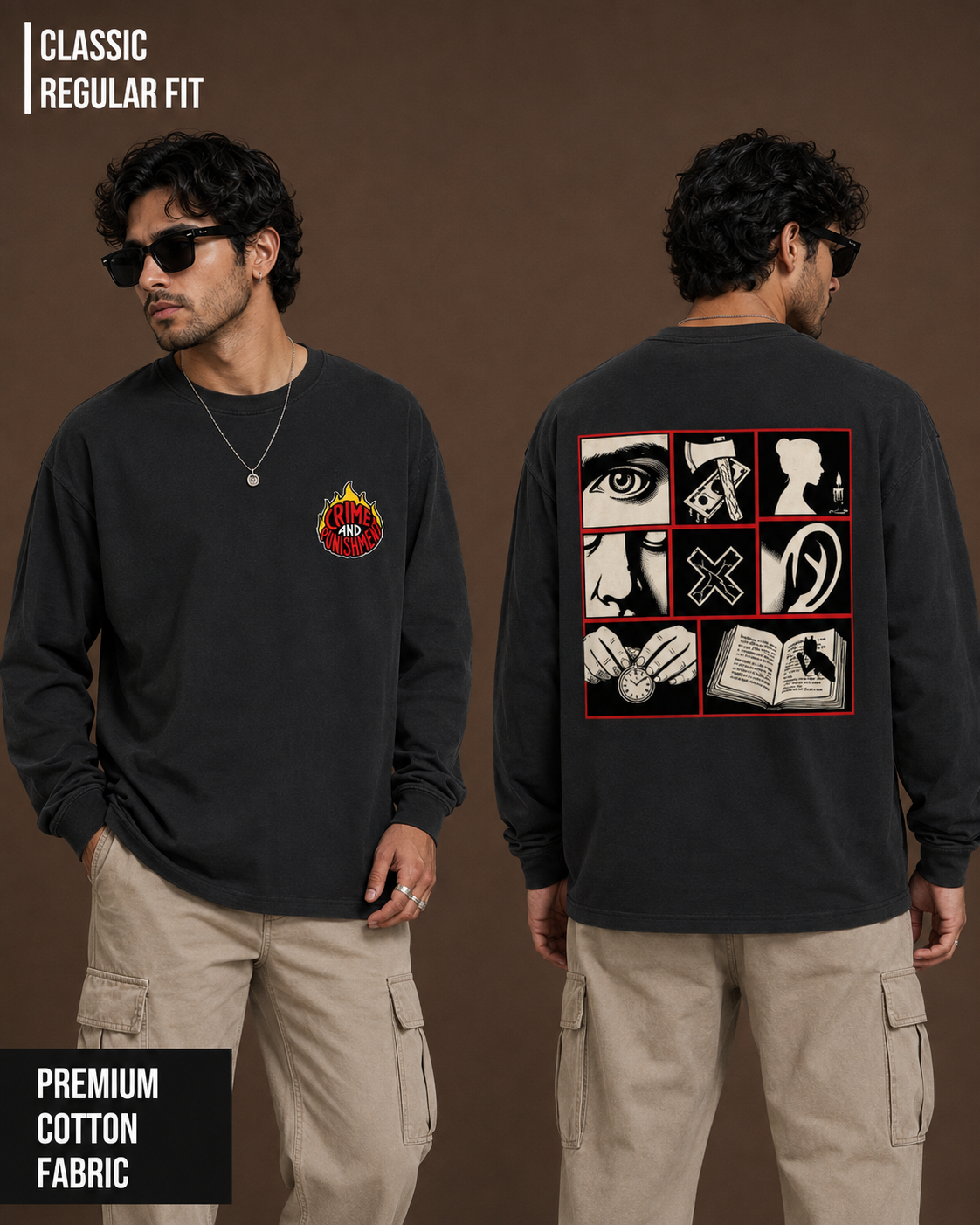 Crime and Punishment | Men's Full Sleeve T-Shirt