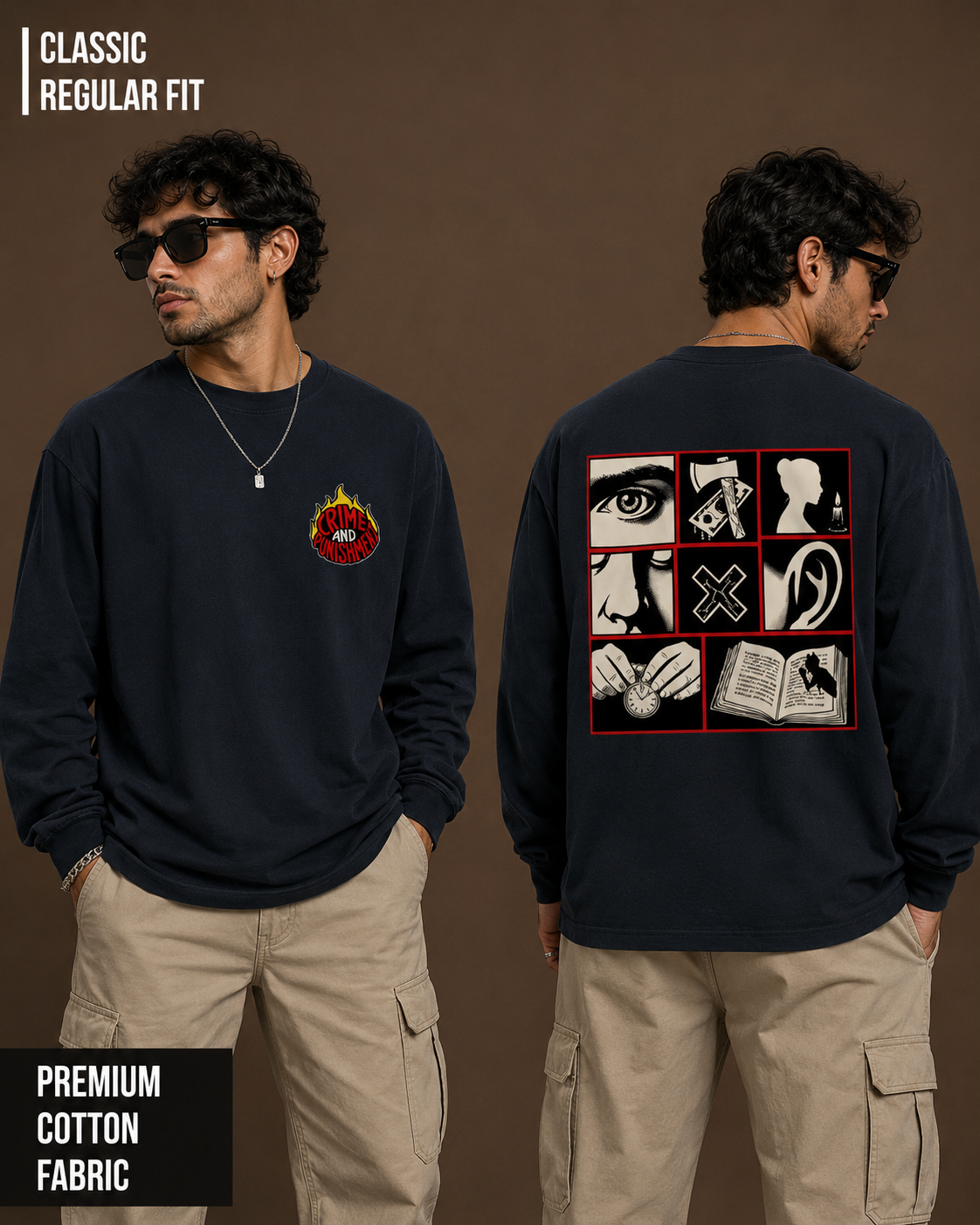 Crime and Punishment | Men's Full Sleeve T-Shirt