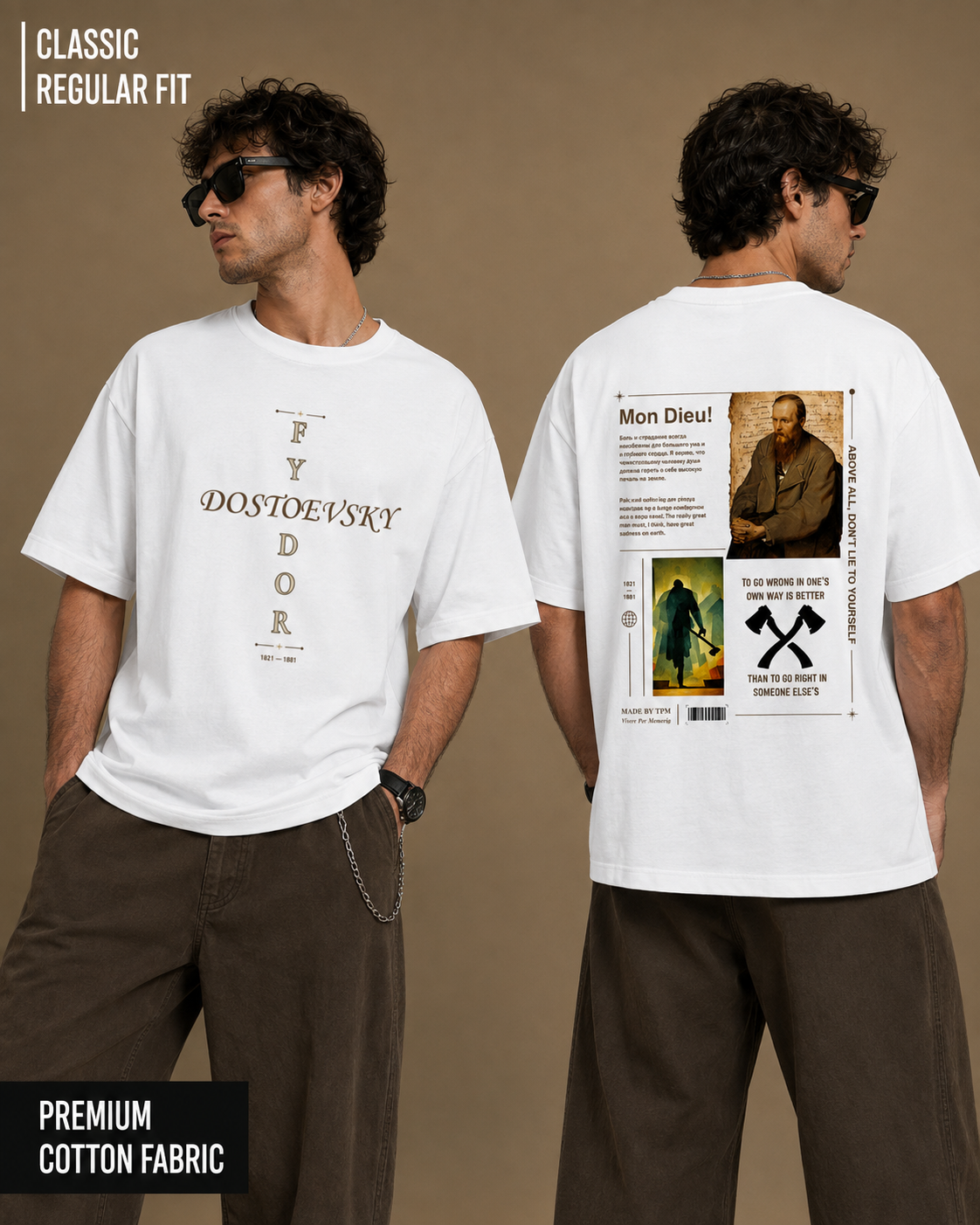 Dostoevsky: Mon Dieu! | Unisex Classic Crew T-Shirt