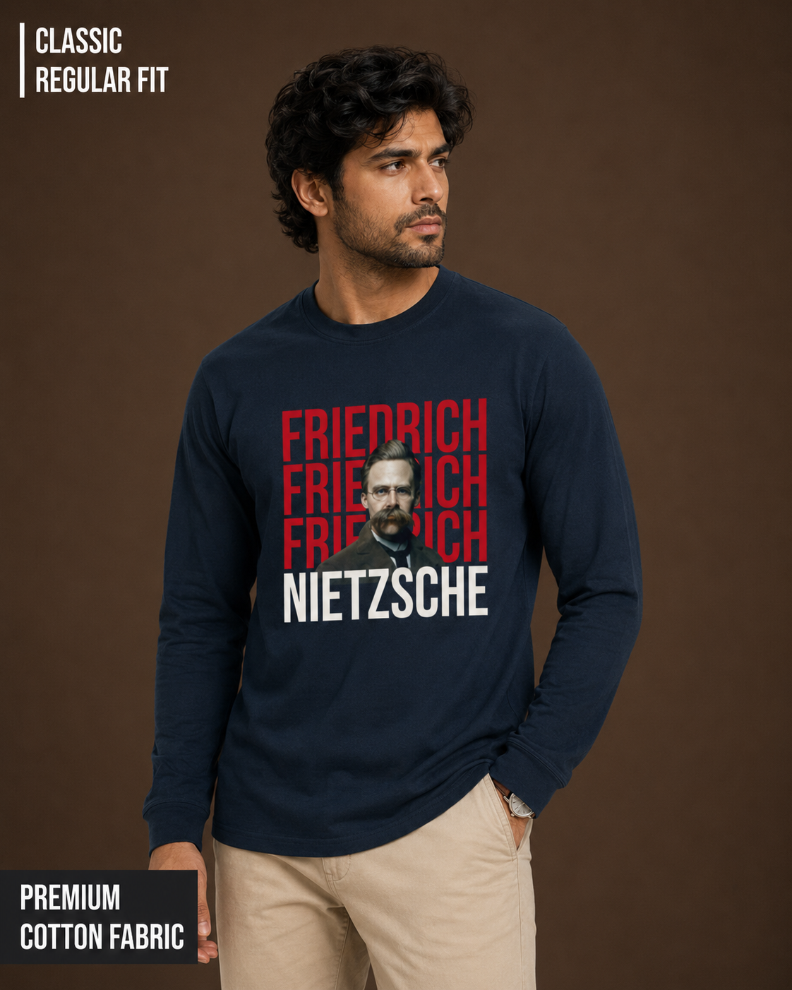 Nietzsche: The Übermensch | Men's Full Sleeve T-Shirt